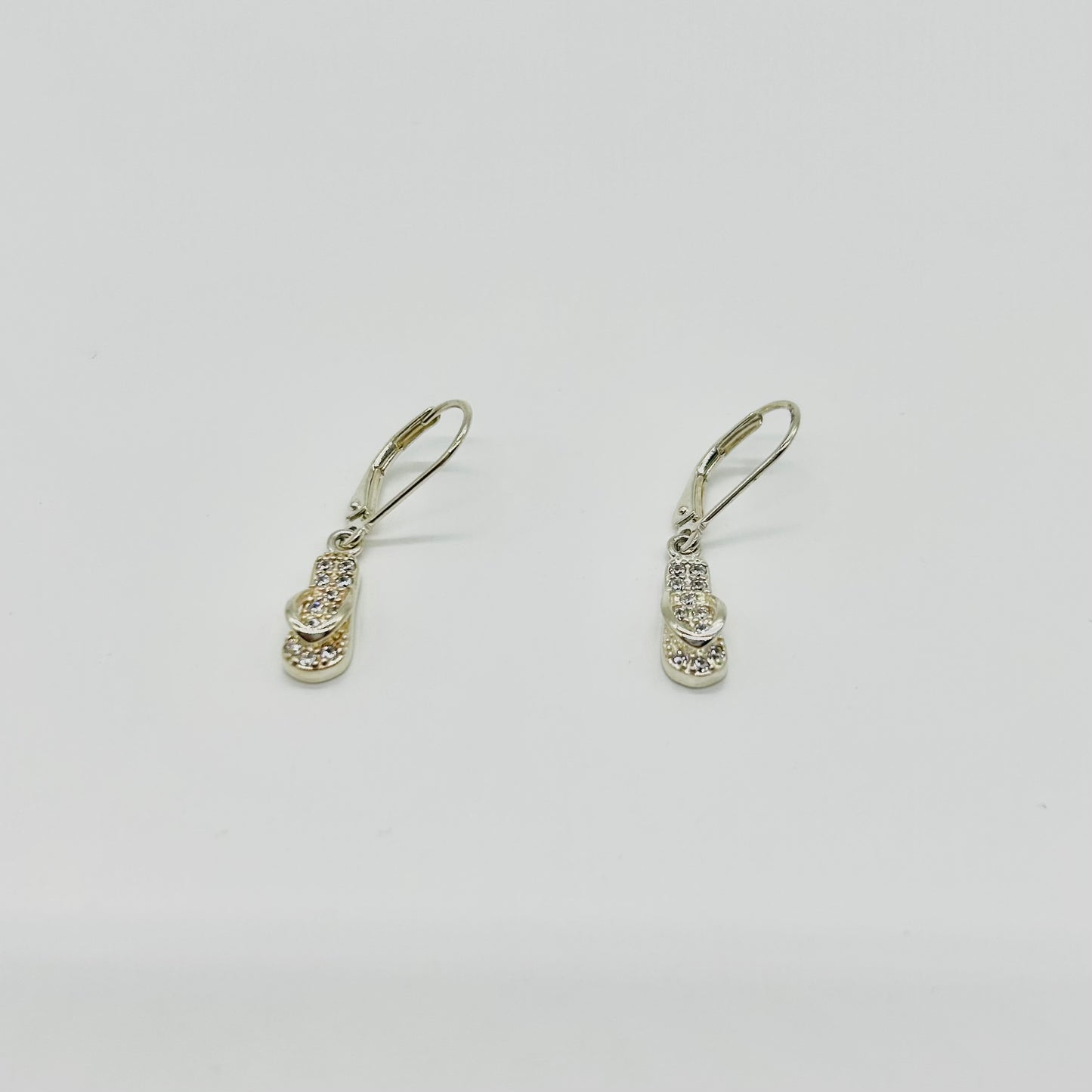 Aretes Sandalias de Plata con Zirconias