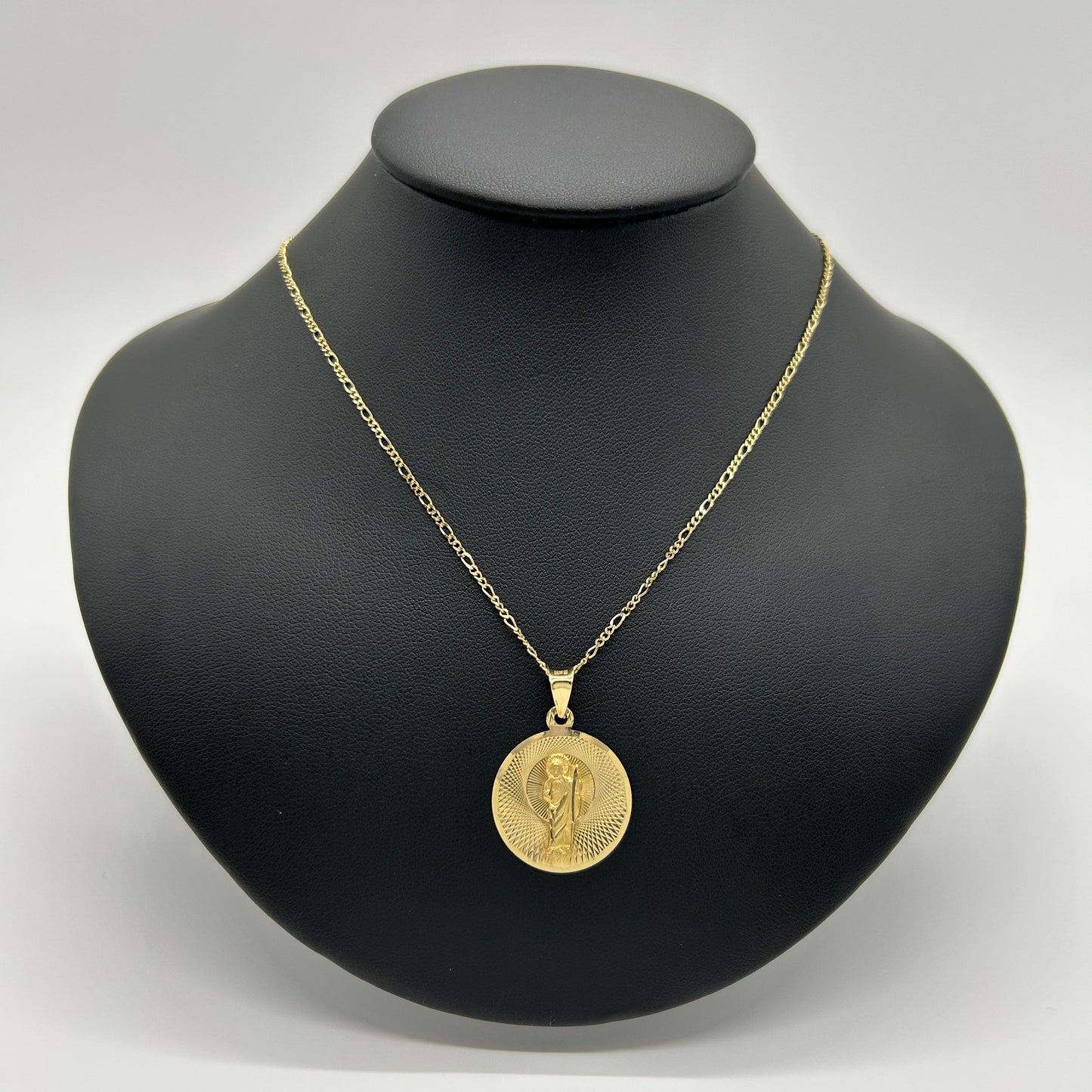 Medalla San Judas Tadeo Diamantada Oro 14k