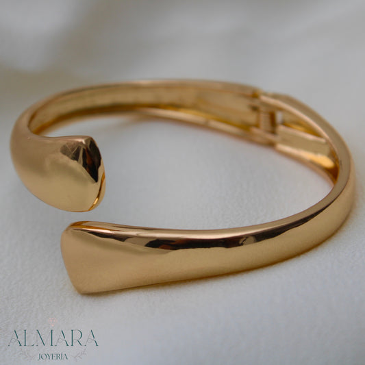 Brazalete Abierto Liso de Acero Inoxidable
