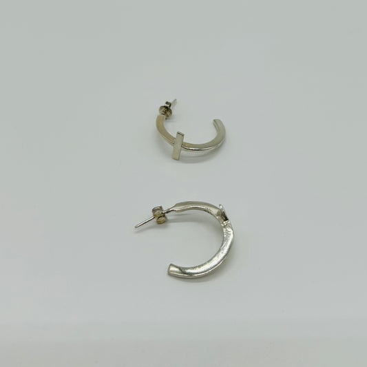 Media Arracada de Cruz en Plata