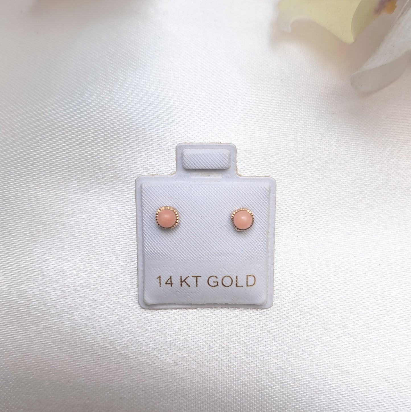 Broquel Bolita Coral 14K