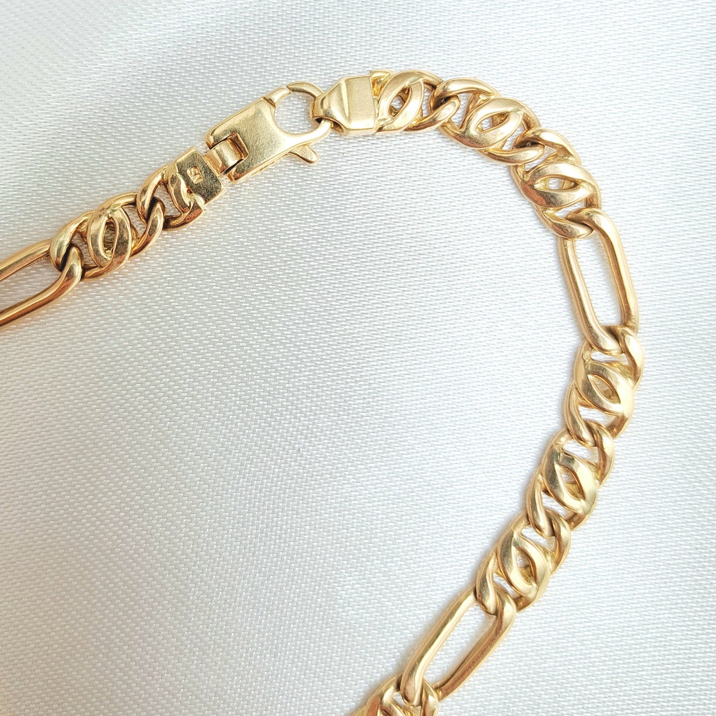 Pulsera Combinada Tejido Egipcio Oro Amarillo de 14K