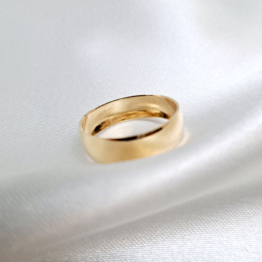 Argolla Lisa de Oro Amarilla de 14K