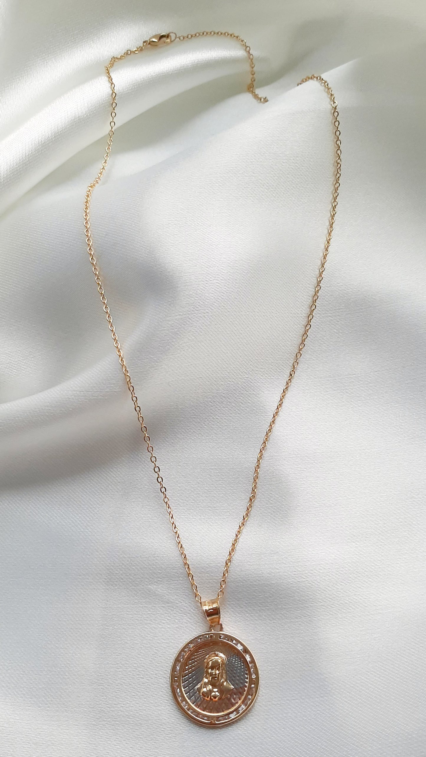 Medalla con Zirconias Sagrado Corazón