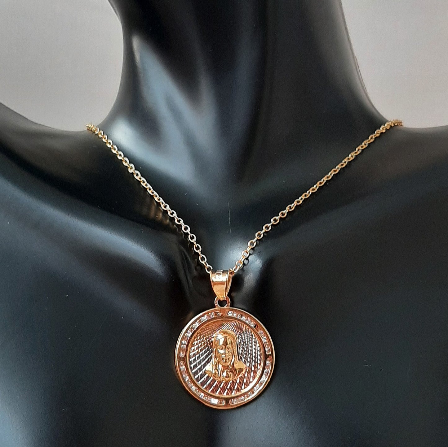 Medalla con Zirconias Sagrado Corazón