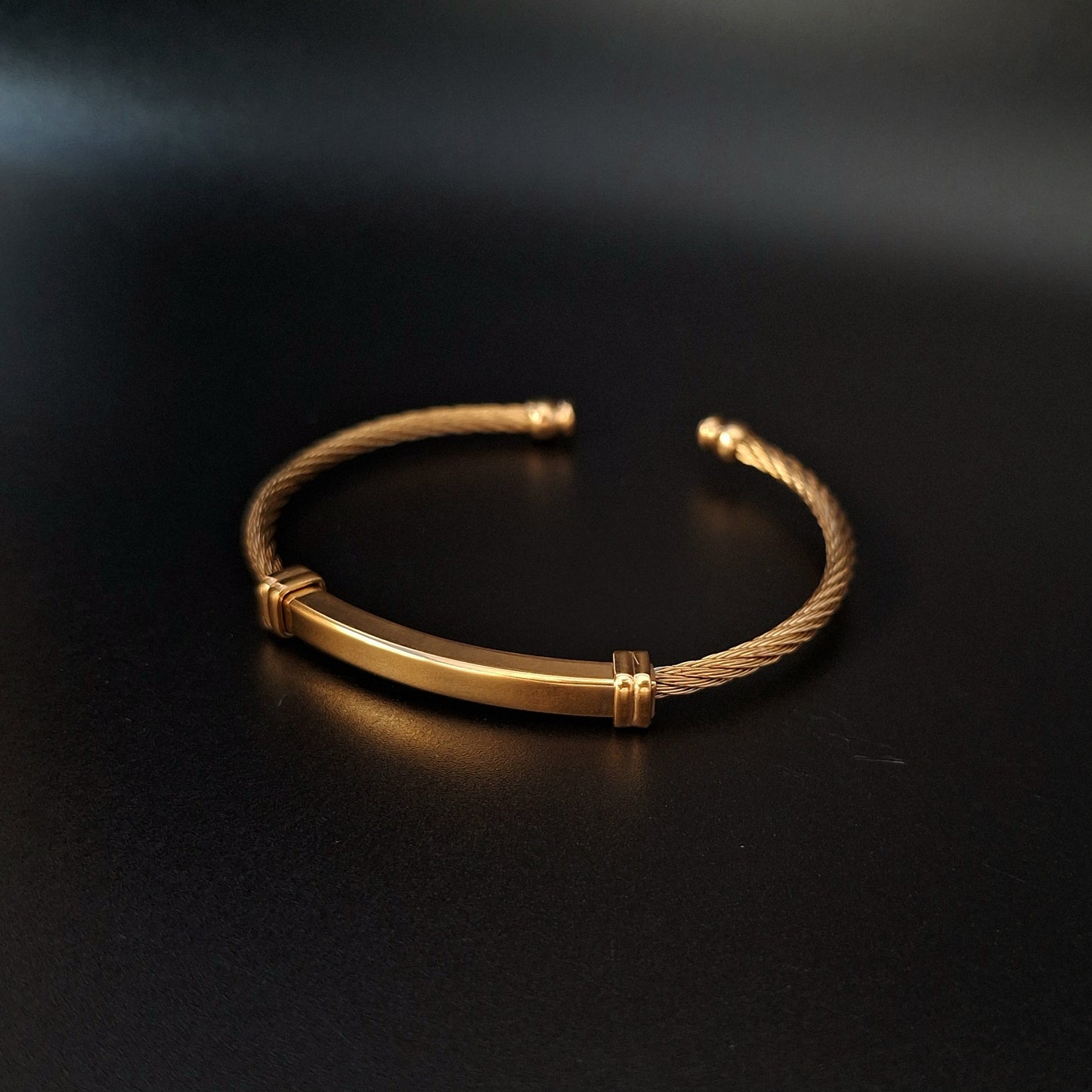 Brazalete Abierto de Acero Inoxidable