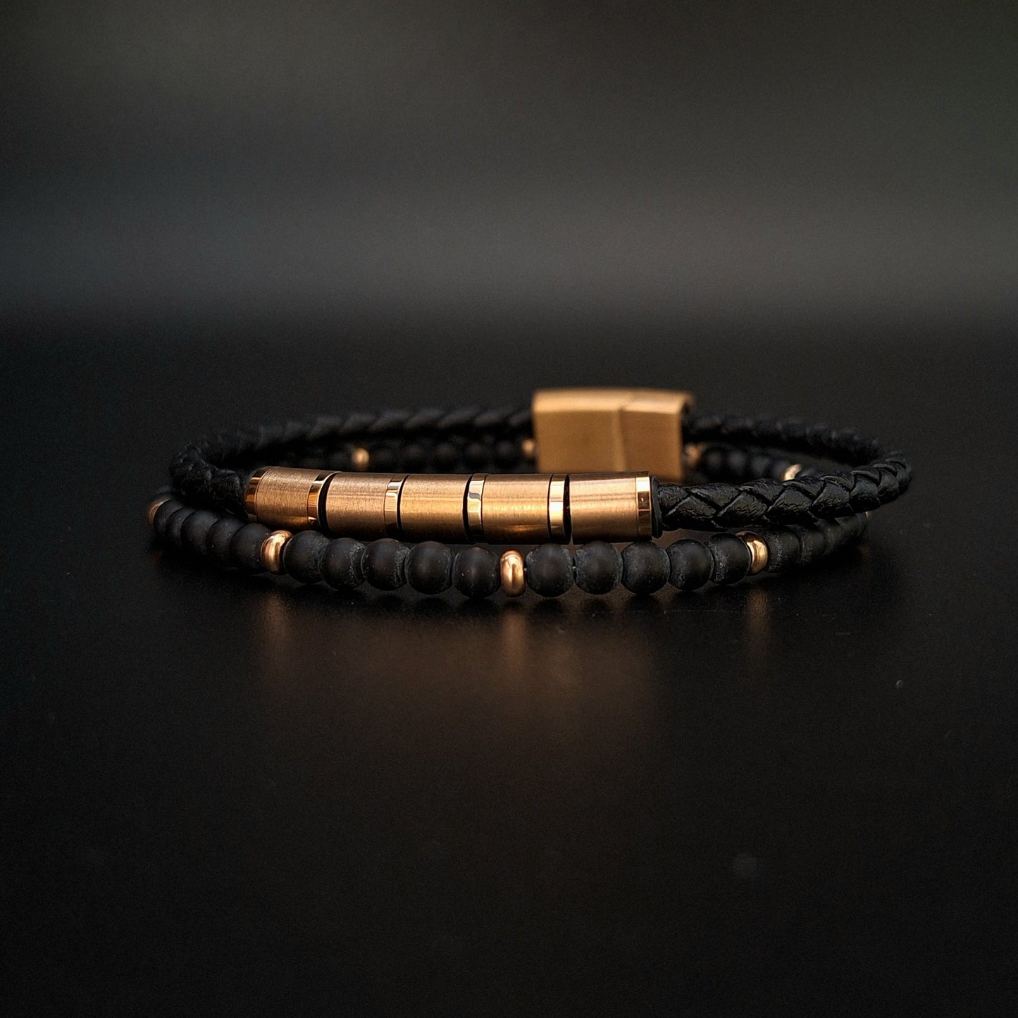 Pulsera Doble con Bolitas