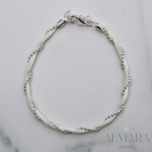 Pulsera Trenzada con Bolitas