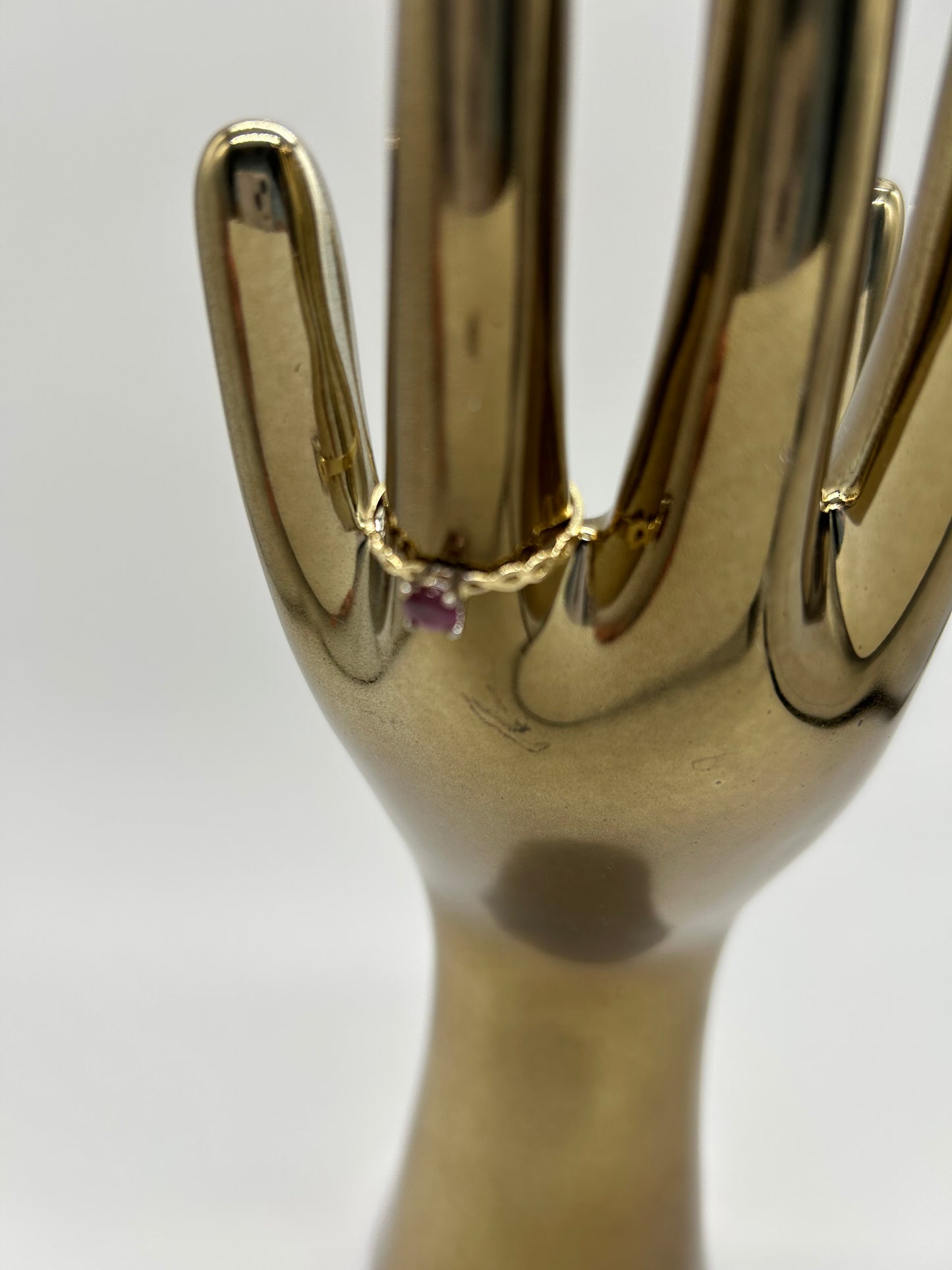 Anillo con Rubí Natural de Oro 14K