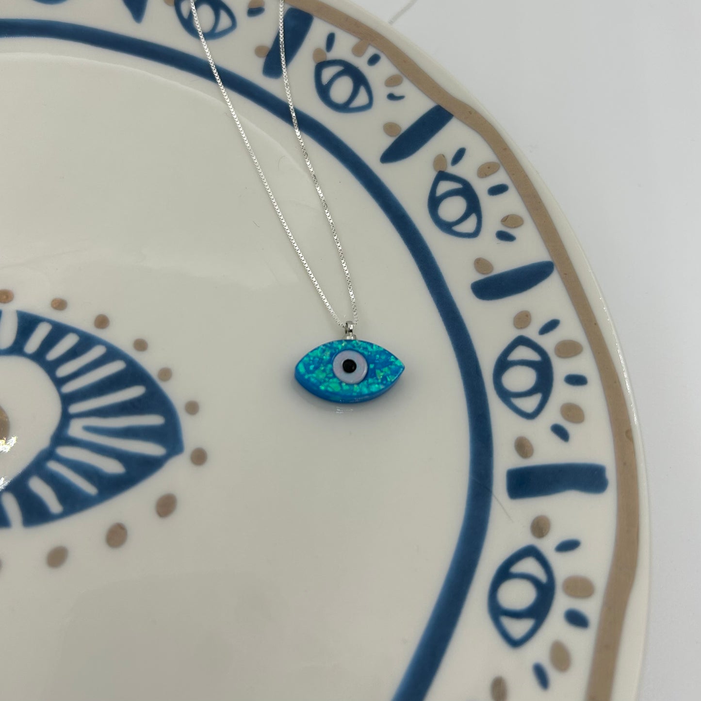 Collar Ojito Azul de Plata