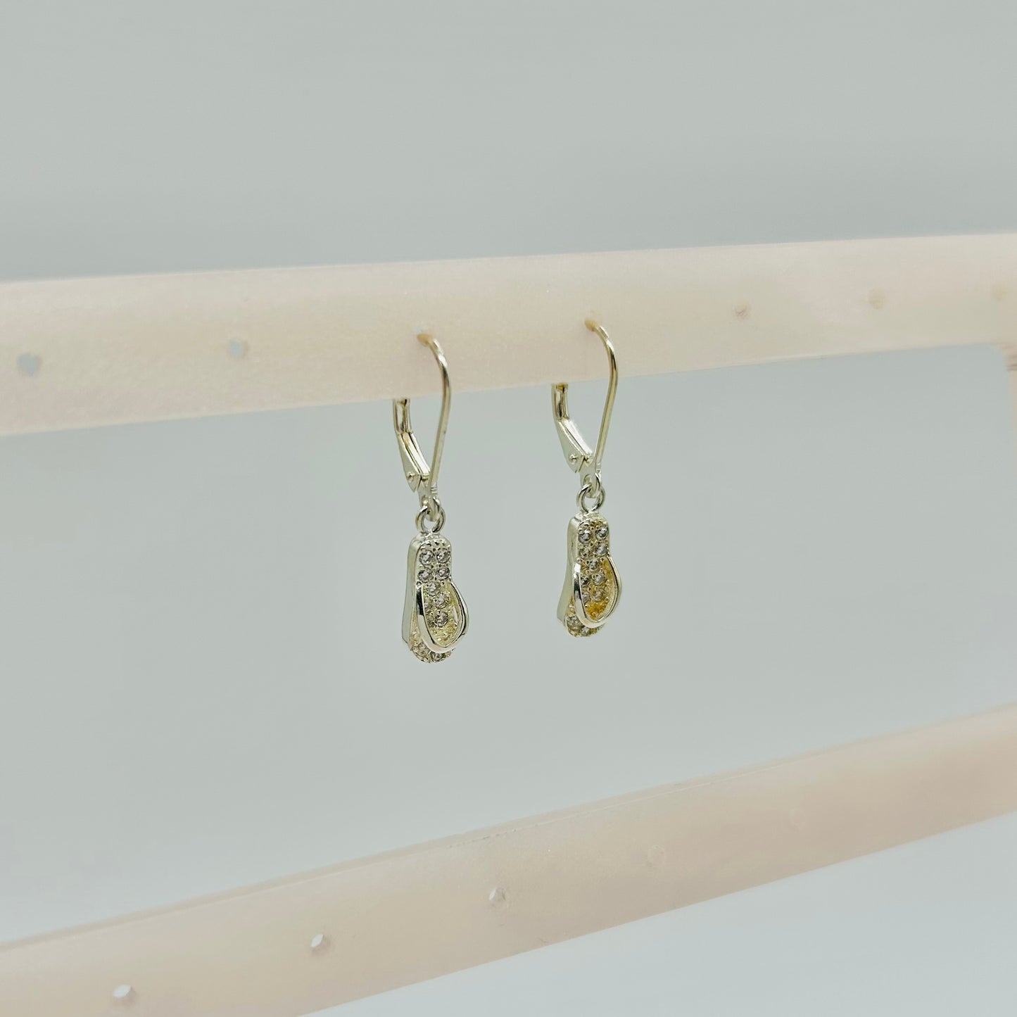 Aretes Sandalias de Plata con Zirconias