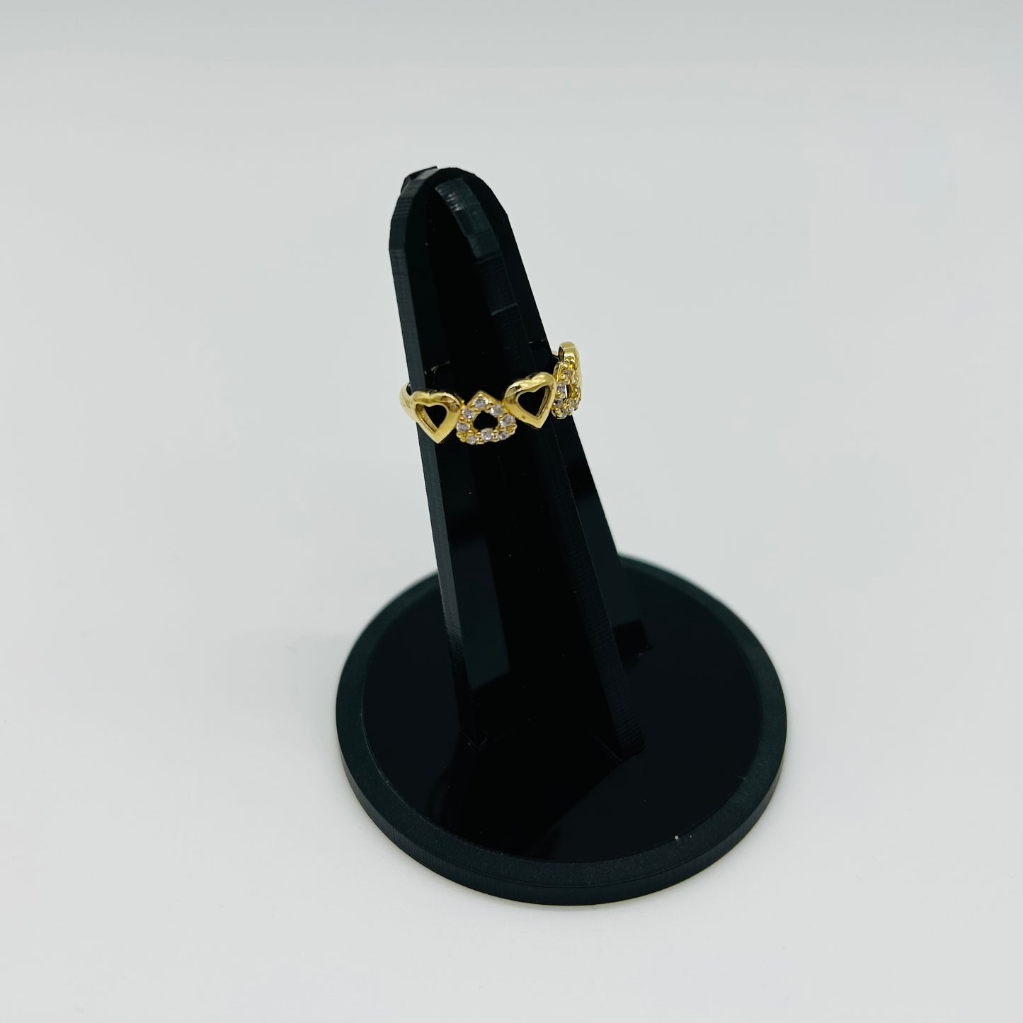 Anillo de corazones Oro 10k