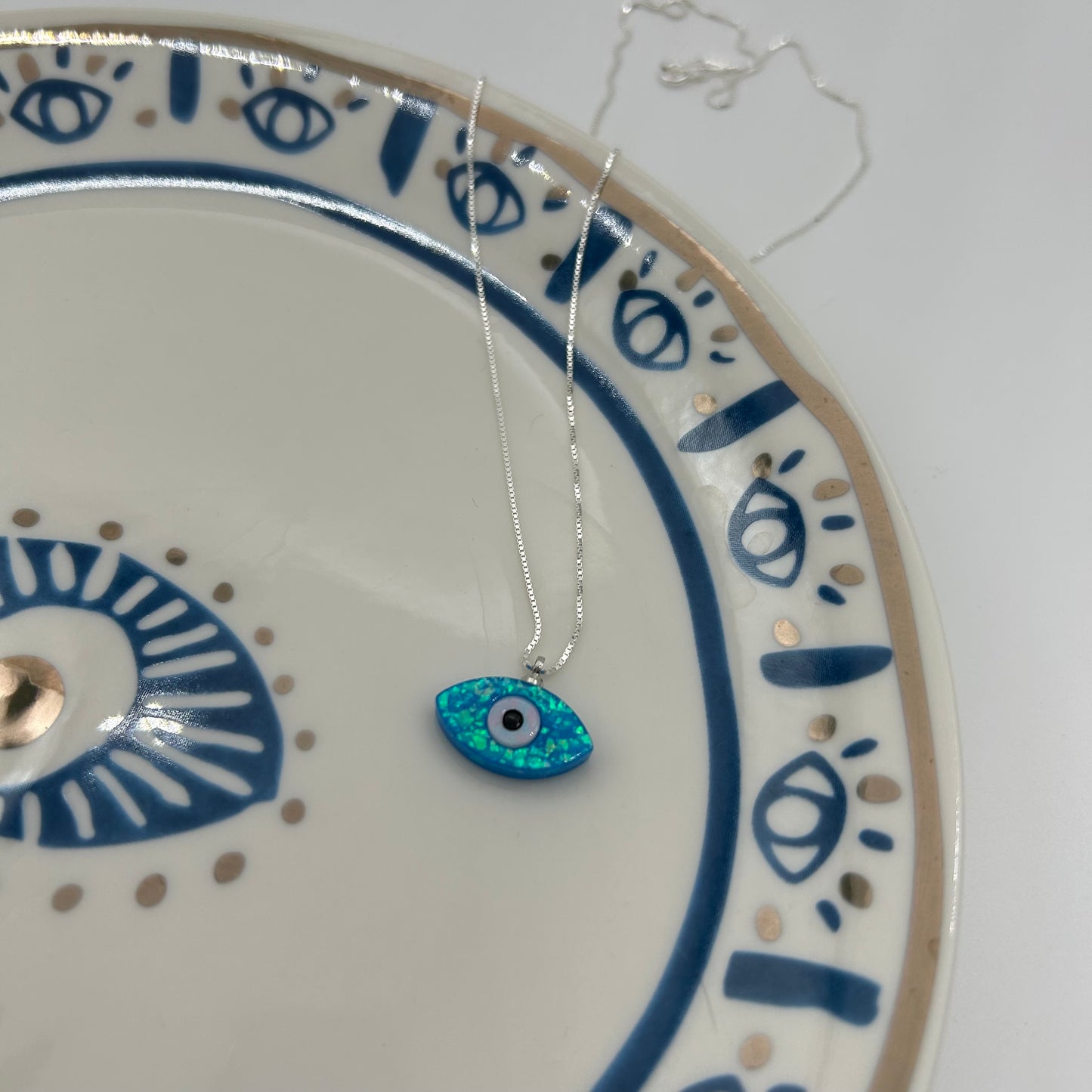 Collar Ojito Azul de Plata