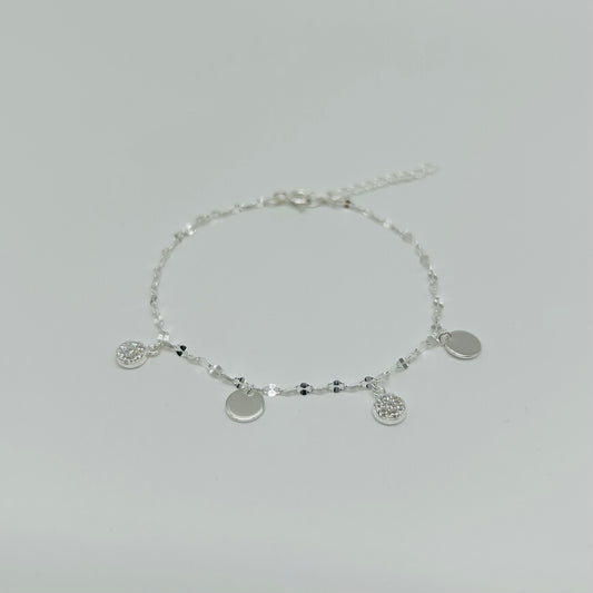 Pulsera de Círculos con Zirconias en Plata