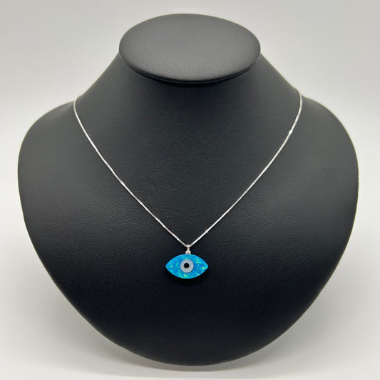 Collar Ojito Azul de Plata