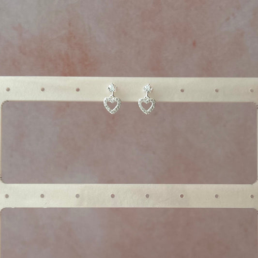 Aretes Corazón con Zirconias