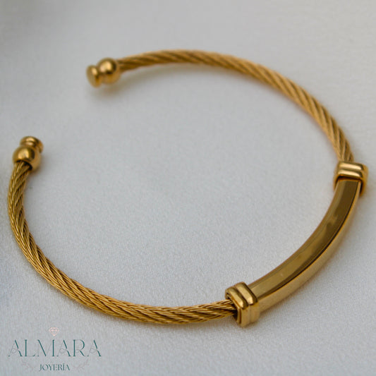 Brazalete Abierto de Acero Inoxidable