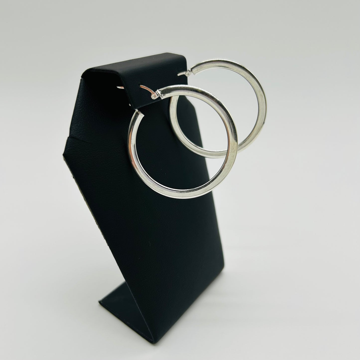 Arracadas Lisas Grandes de Plata