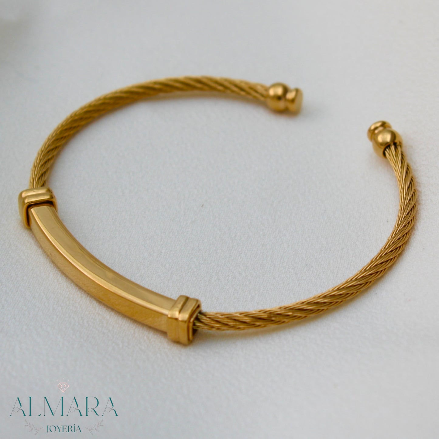 Brazalete Abierto de Acero Inoxidable