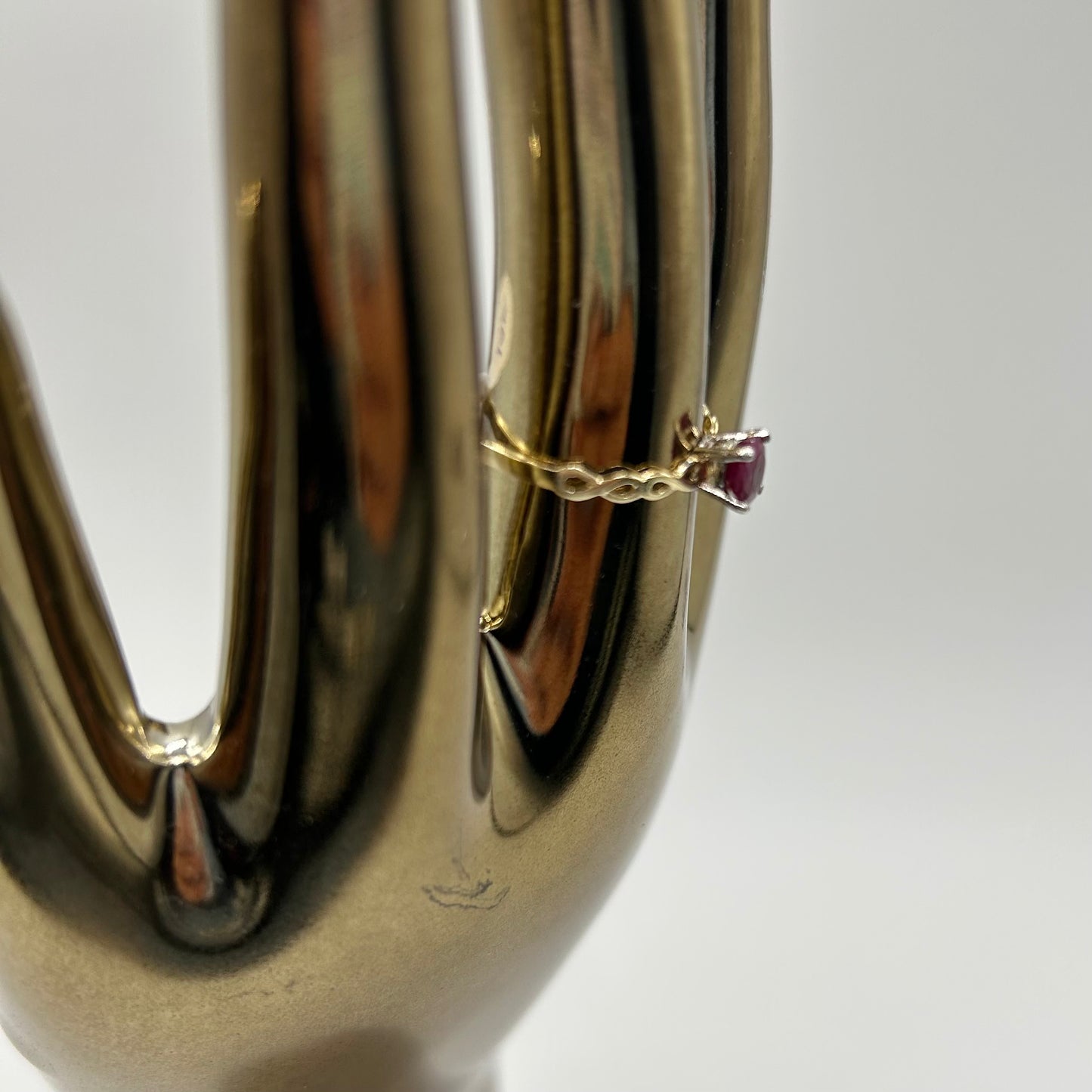 Anillo con Rubí Natural de Oro 14K