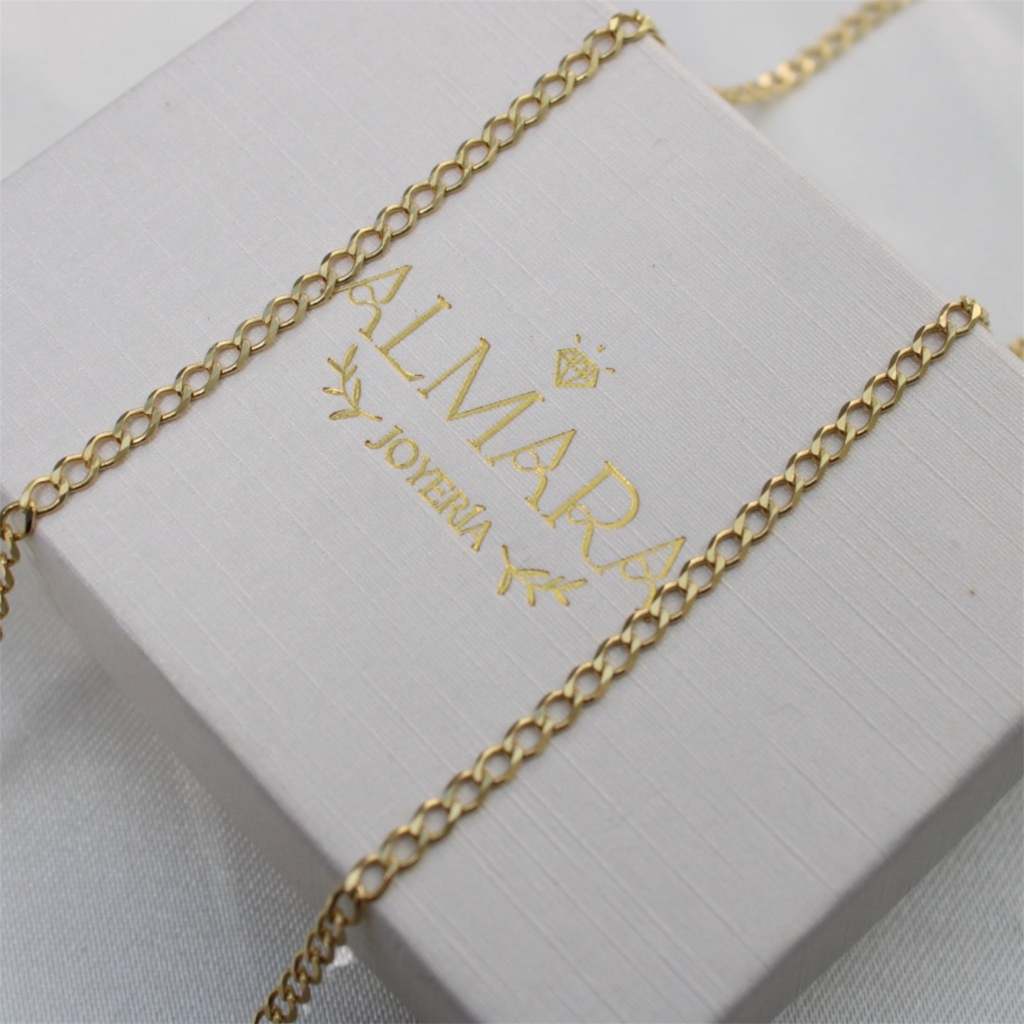 Cadena Barbada Oro 10K