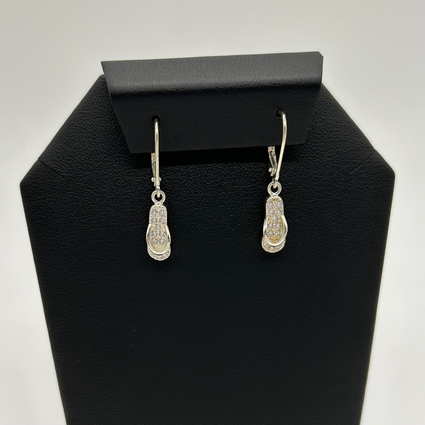 Aretes Sandalias de Plata con Zirconias