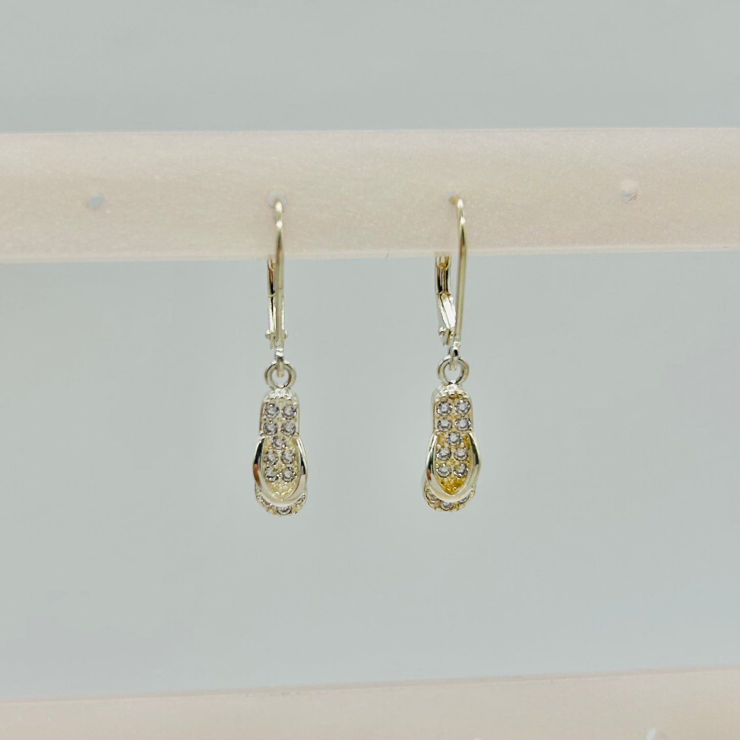 Aretes Sandalias de Plata con Zirconias