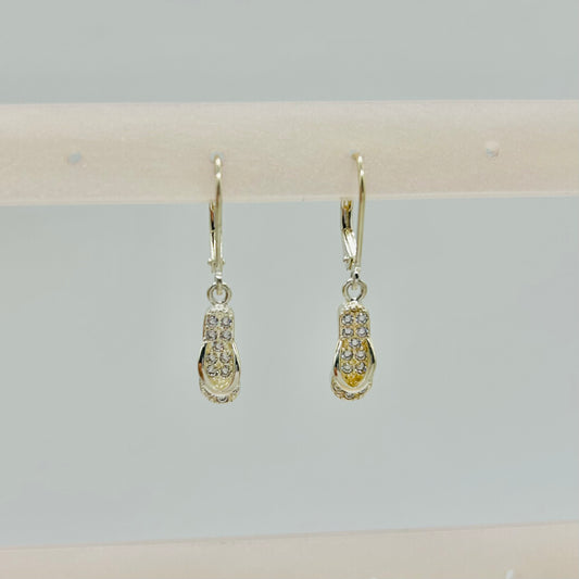 Aretes Sandalias de Plata con Zirconias