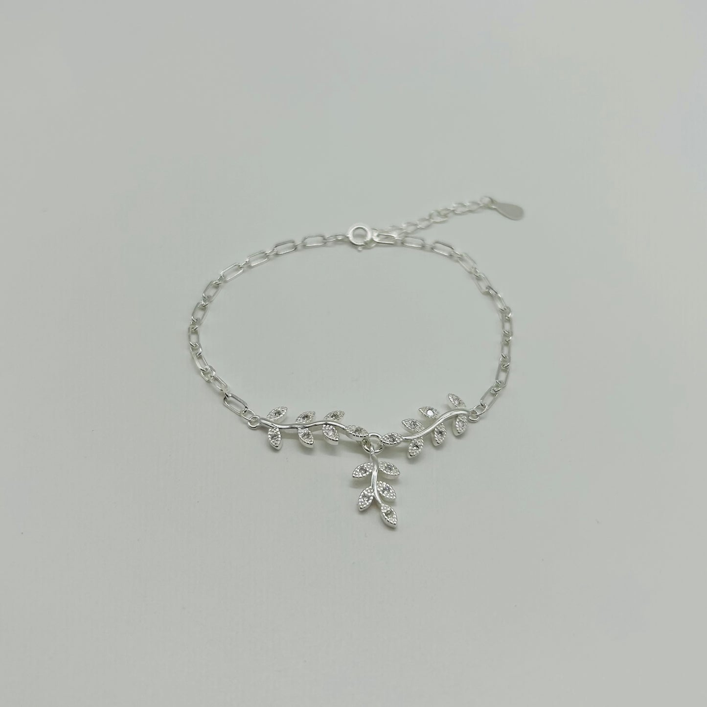 Pulsera Tres Hojas en Plata