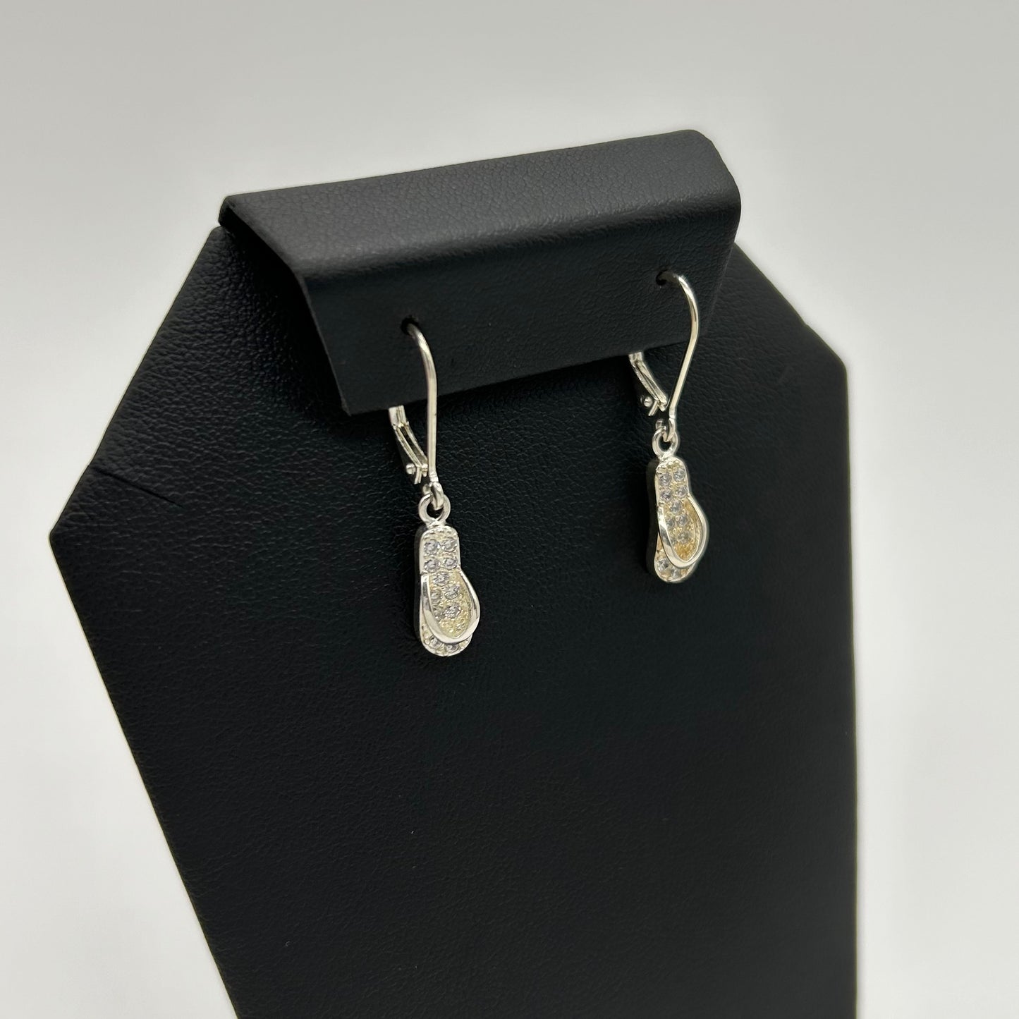 Aretes Sandalias de Plata con Zirconias