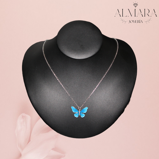 Gargantilla Mariposa Azul
