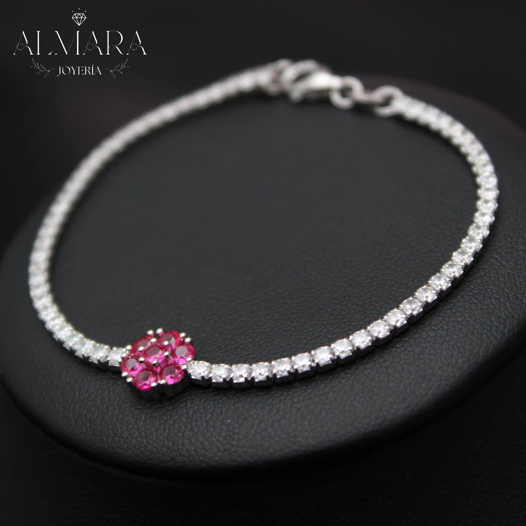 Pulsera con Flor y Zirconias