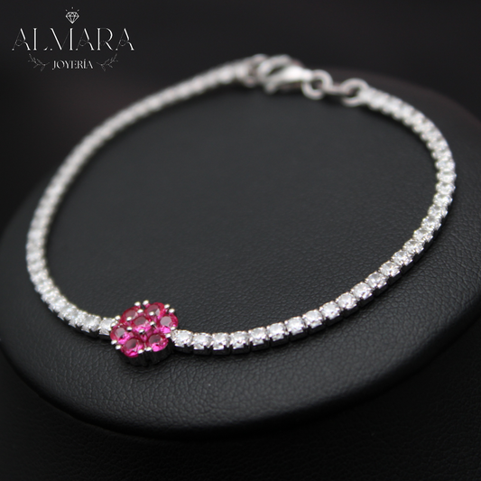 Pulsera con Flor y Zirconias