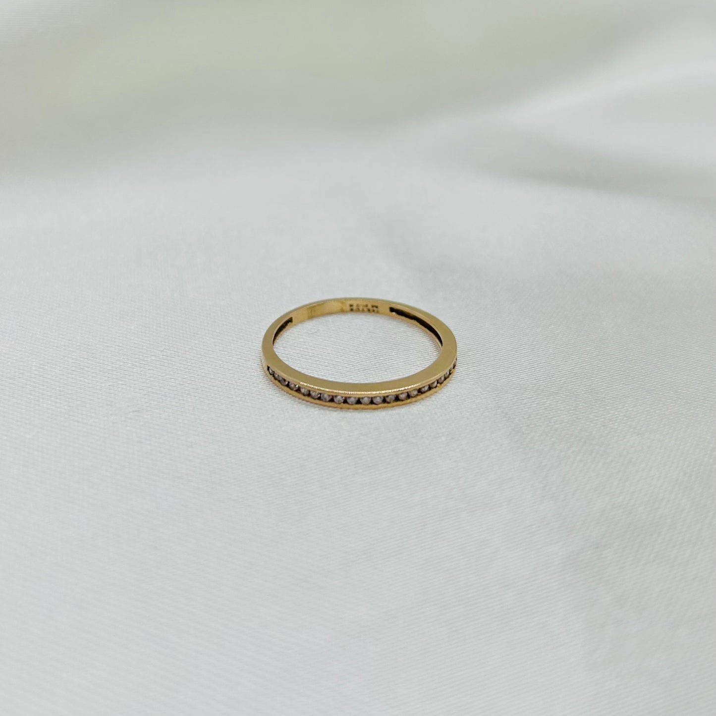 Anillo Churumbela con Zirconias Oro 14k