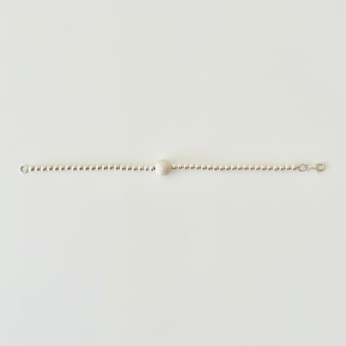 Pulsera Plata de Bolitas