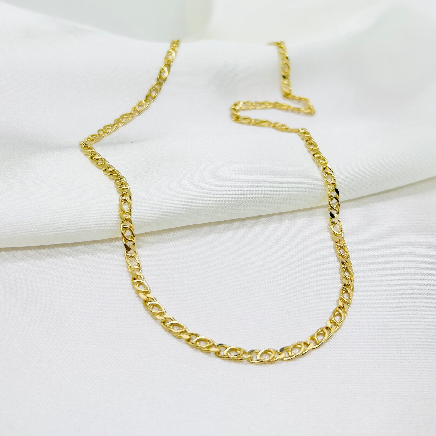 Cadena de Tejido Egipcio en Oro 10K