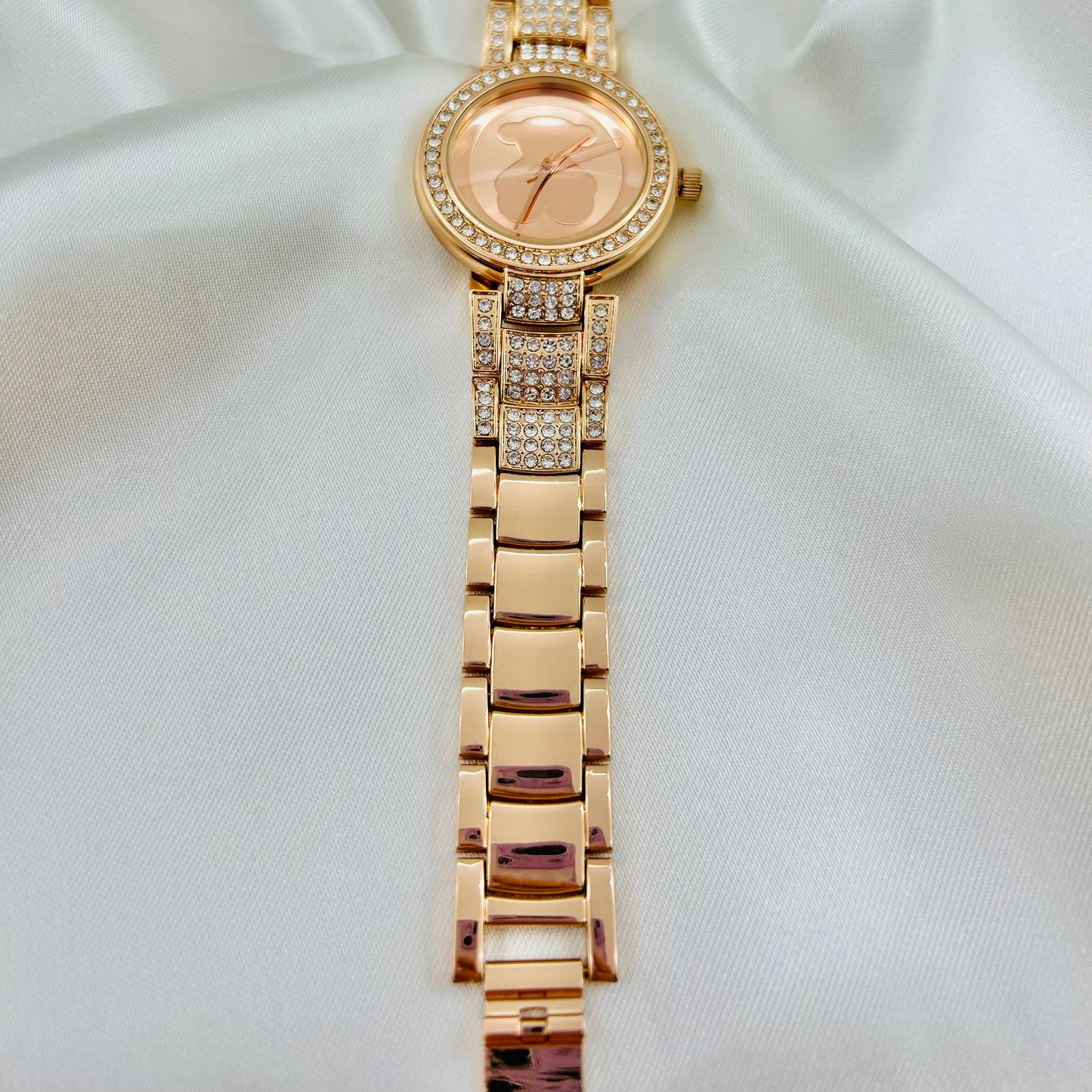 Reloj TOUS de Acero Inoxidable en Tono Rosado con Zirconias