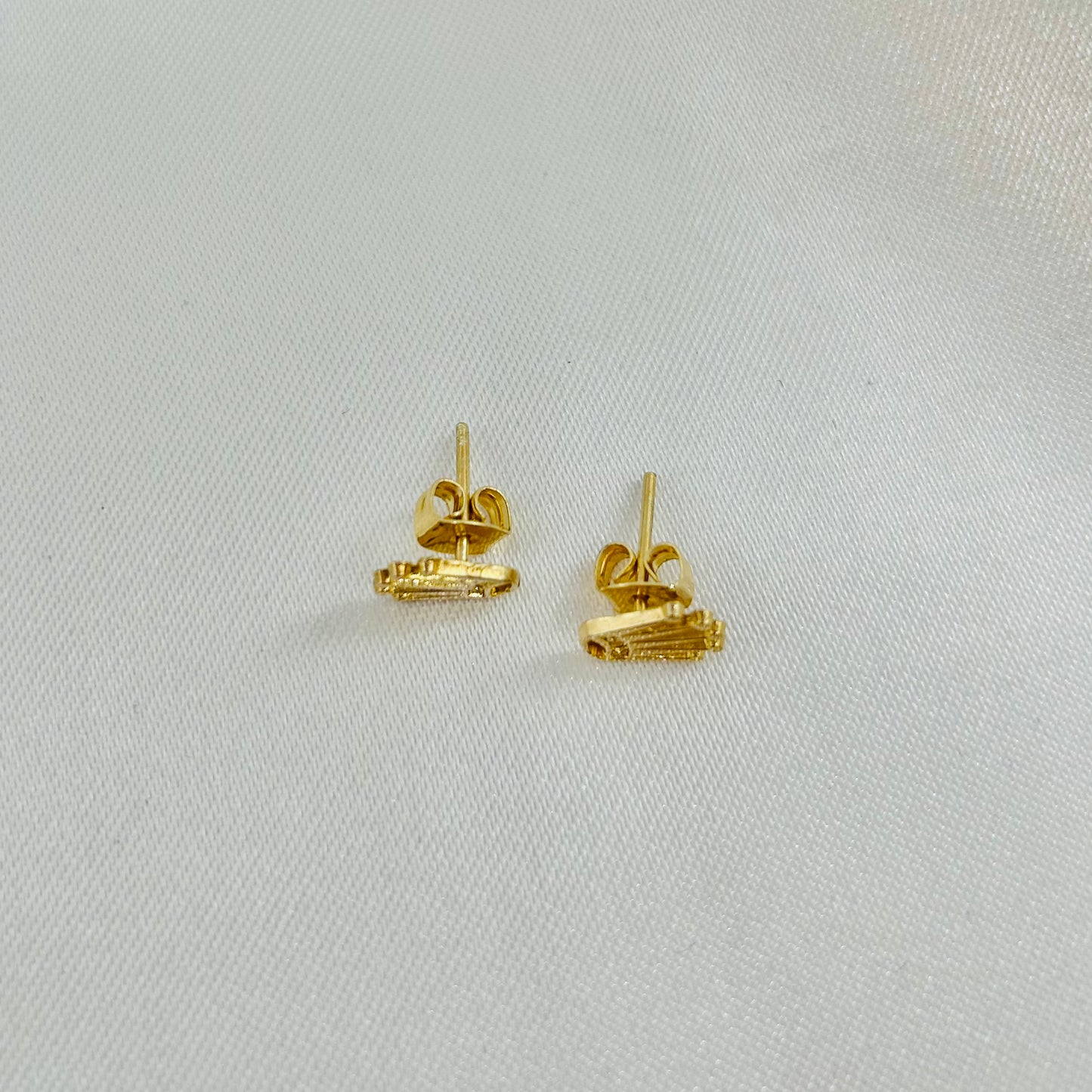 Aretes Corona Rolex de Oro Laminado