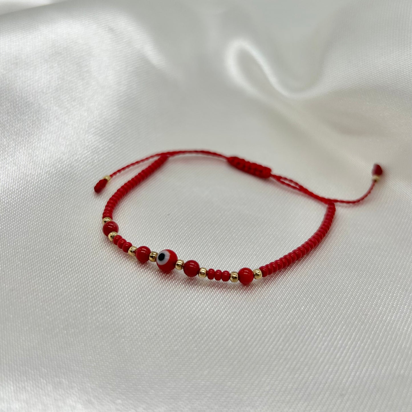 Pulsera Roja Tejida para la Protección con Ojito Turco para Bebé