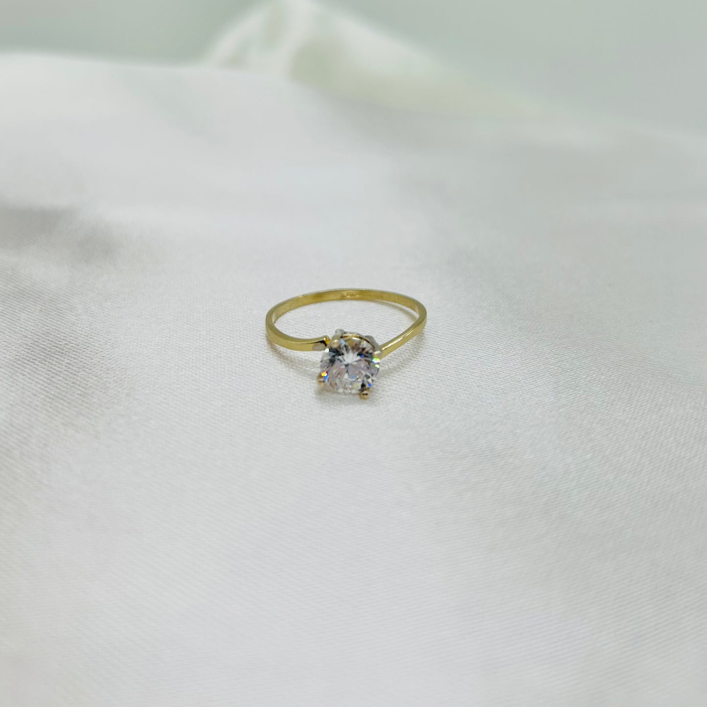 Anillo Solitario Oro 14k