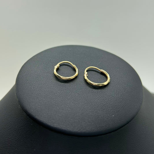 Arracadas Facetadas de Oro 14K
