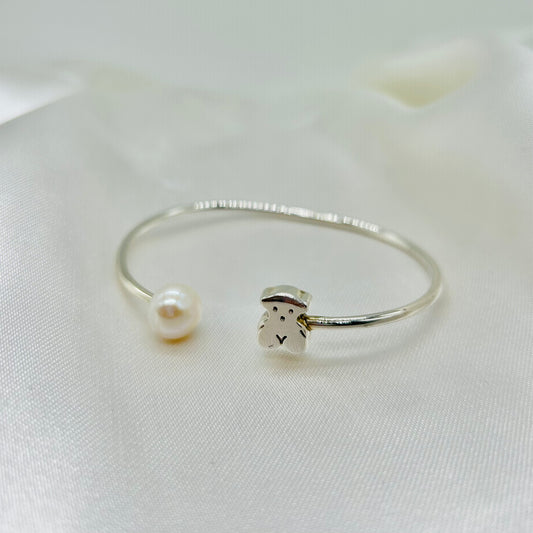 Pulsera Rígida TOUS de Plata y Perla
