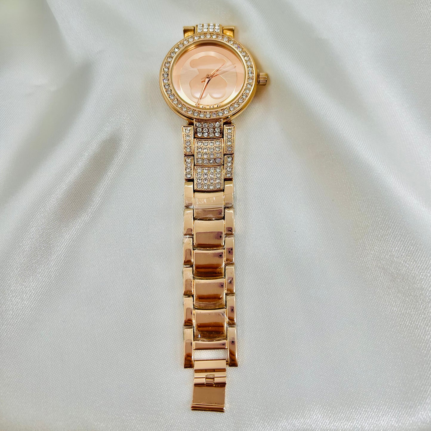 Reloj TOUS de Acero Inoxidable en Tono Rosado con Zirconias