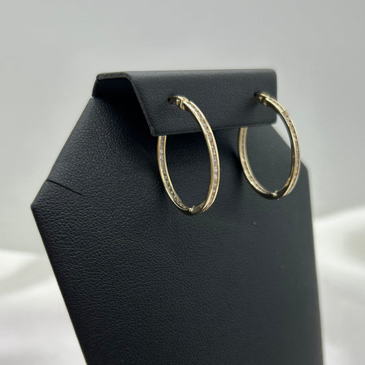 Arracadas con Zirconias en Oro 10K