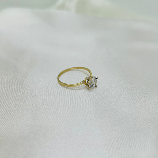 Anillo Solitario Oro 14k