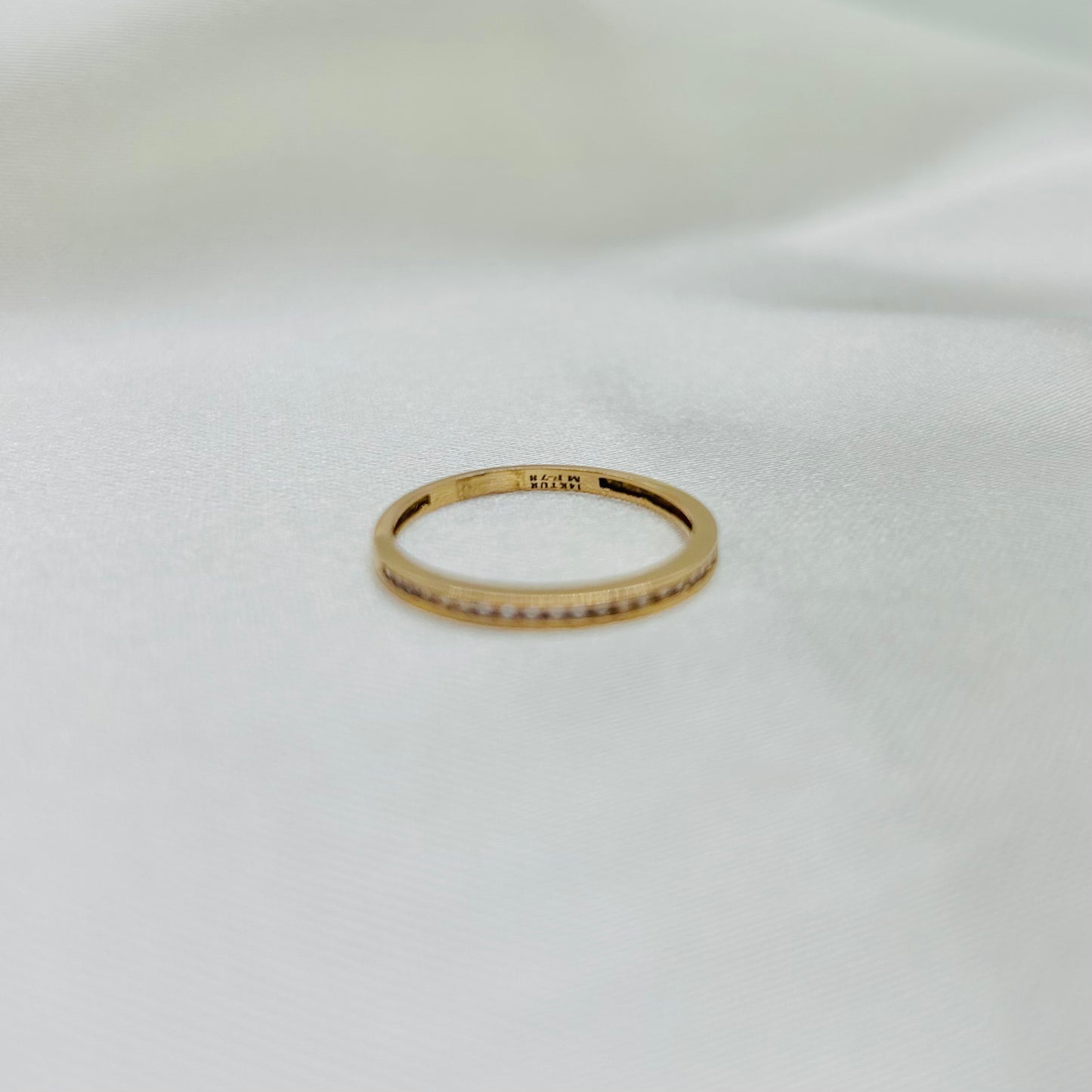 Anillo Churumbela con Zirconias Oro 14k
