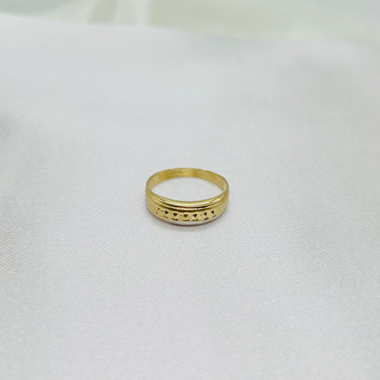 Anillo Diamantado en Dos Oros de 14k