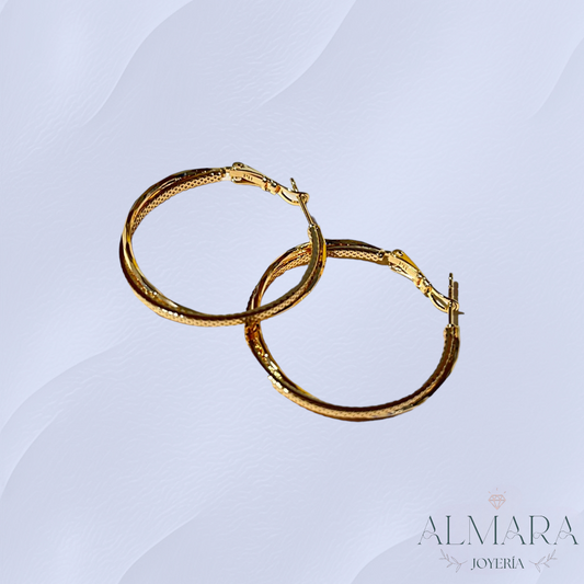 Arracadas Trenzada Doble