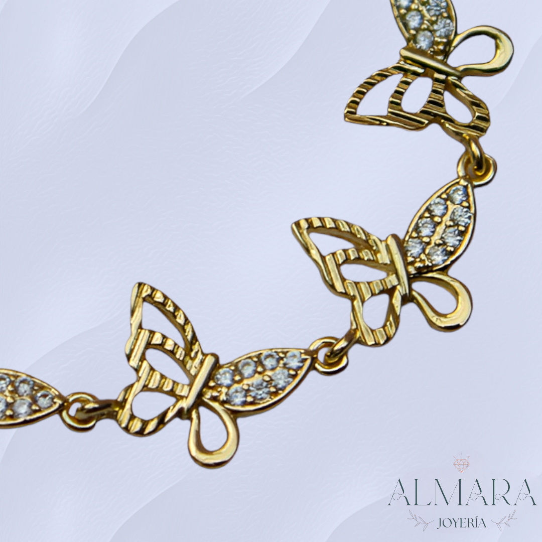 Pulsera de Mariposas con Zirconias