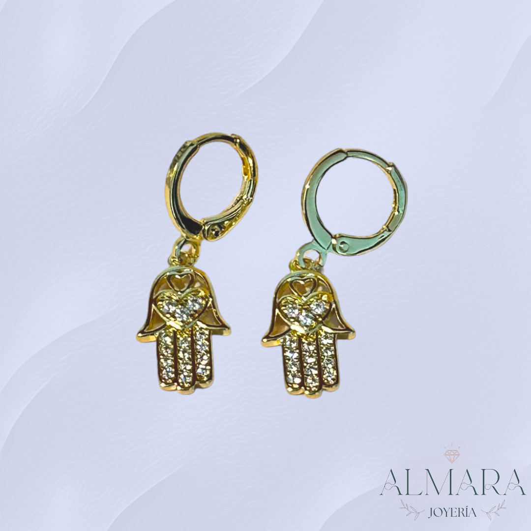 Huggies con Manita de Fatima con Zirconias